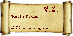 Németh Maxima névjegykártya